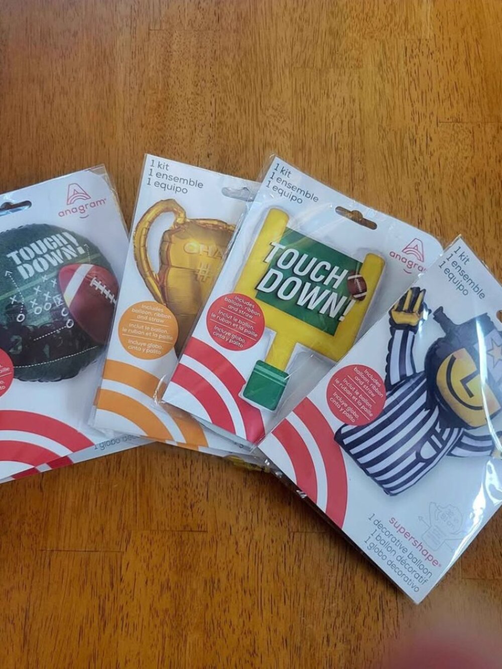Anagram "Game Time" Themed Football Foil Balloon Kits